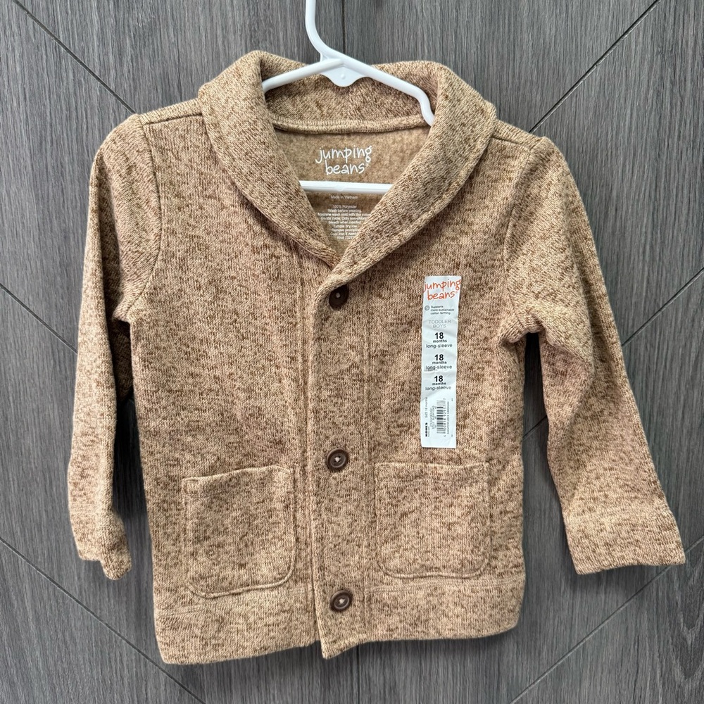 Jumping Beans Brown Knit Cardigan